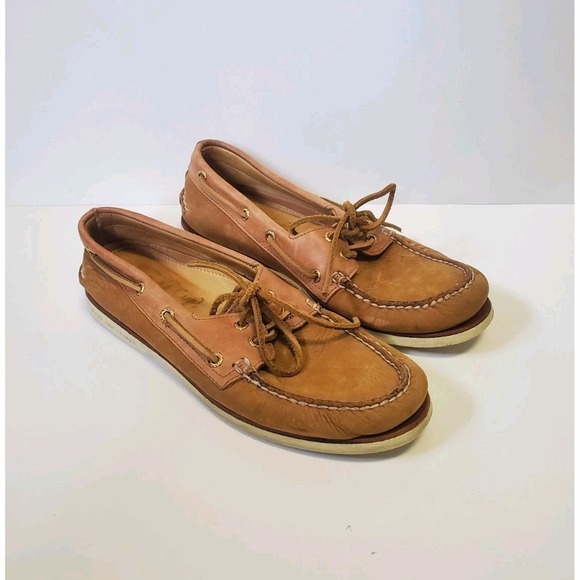 Sperry Other - Sperry Gold Cup Boat Shoes Men's 8.5 Tan Brown Leather 2-Eye Top Sider